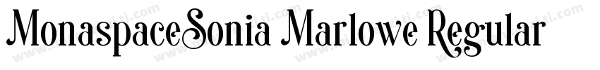 MonaspaceSonia Marlowe Regular字体转换